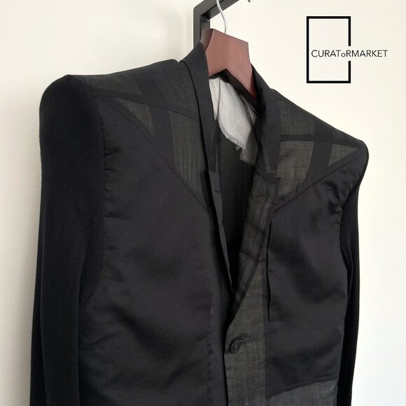 Rick Owens: EU48 GRAIL Runway Sample Cobra Silk Tatlin Jumbo Coat SS24 Lido - Picture 7 of 16